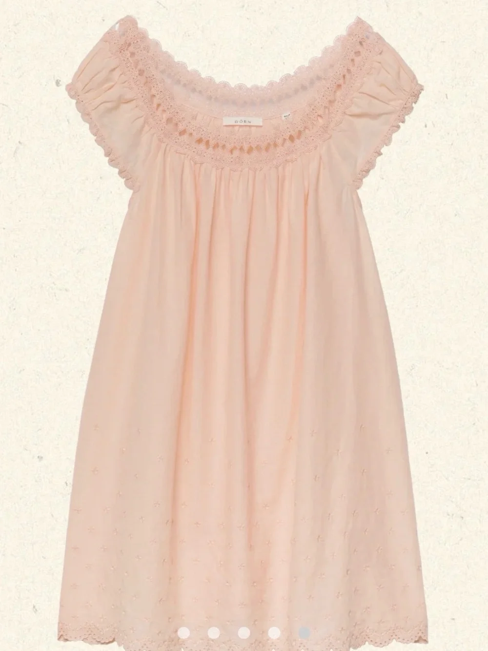 Doen Lelia nightgown IN PEACH SORBET